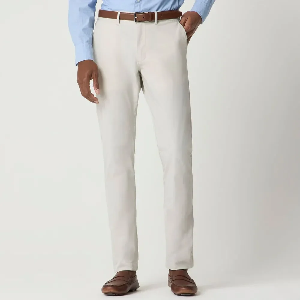 J Crew Slim-fit Tech Chino Pants Mens 30x32 Light Gray Flex Stretch Lightweight